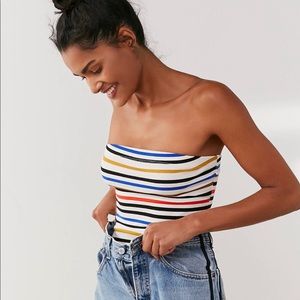 Urban Outfitters Striped Tube Top Bodysuit